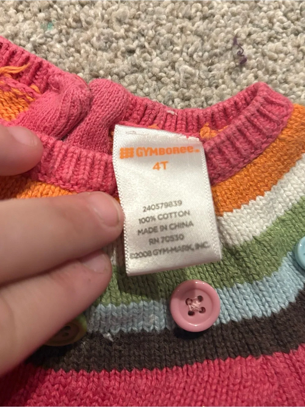 Gymboree 4T, Girls Pink Buttons Dress